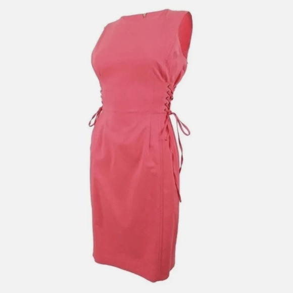 Calvin Klein Dresses & Skirts - Calvin Klein Lace Up Corset Sides Party Sleeveless Knee Length Sheath Dress sz.8